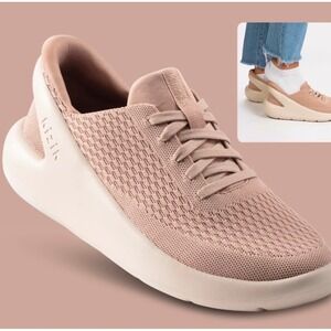 Vizzano Women's Knit Lace-Up Sneaker in Blush
